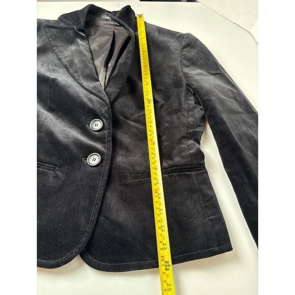 Express Design Studio Womens Black Velvet Blazer Jacket SZ 8 Whimsigoth Holiday - Picture 11 of 12